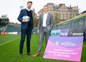 Truespeed and Bath Rugby kick off new partnership to bring ultra-fast wi-fi to fans at The Rec